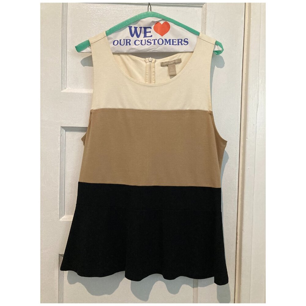 Banana Republic Colorblock Peplum Top (size 12)